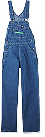 Key Apparel Herren Denim Bib Overalls – Enzym gewaschen mit Reißverschluss – Arbeits- und Sicherheitsoverall & Overalls, Indigoblau, 42W / 32L