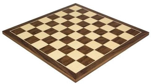 50cm Nogal y Arce Tablero De Ajedrez