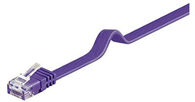 Goobay 96417 CAT 6 Flach-Patchkabel, U/UTP, Violett