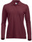 CliQue Women's Clique Classic Long Sleeved Womens Marion Polo Shirt, Red (Burgundy), XS UK
