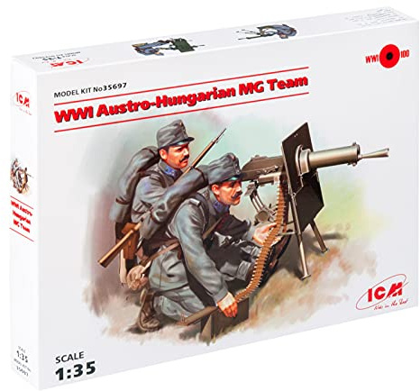 ICM 35697 Figur WWI Austro-Hungarian MG Team, Schwarz, Mittel