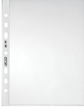 Herlitz 5825252 Prospekthülle A5 Standard glasklar, PP, 0,05 mm, transparent, dokumentenecht (100 Stück)