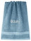 Lashuma Handtuch Blau Bestickt mit Schrift Gäste, 30x50 Linz Gästehandtuch, Farbe: Taubenblau