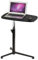 hjh OFFICE 674010 Laptoptisch Stand Schwarz Kleiner Beistelltisch Laptopständer mit Rollen, höhenverstellbar
