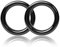 Ganzoo O-Ring Metall für Hunde-Leine, 25mm Innen-Durchmesser, 2 Stück, Stahlring, legierter Stahl, Nicht rostend, Rund-Ringe für Paracord 550 Halsband, Handtasche, Metallring, Basteln, Farbe Titan