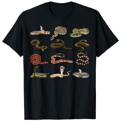Different Types Of Snakes Boys Girl Educational Serpent T-Shirt