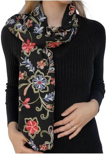 NELUHA - Schal Damen aus leichter Baumwolle - 100% Baumwollschal für Frühling, Herbst und Winter - Angenehm und weich - Schals und Tücher Accessoire 166cm x 85cm