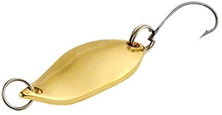 Predilures 3 X 5g GOLD Mini Spoon style metal spinners single hook Trout Perch Chub Lure (GOLD)