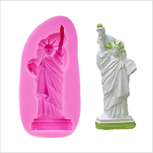EPRHAY - Stampo in silicone con statua della libertà, riutilizzabile, per fondente, cioccolato, antiaderente, decorazione per torte, sapone, torte, pane, cupcake, argilla e pasta di zucchero