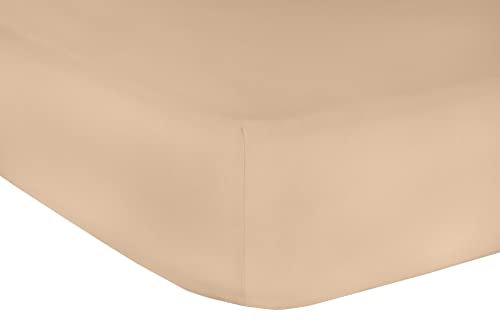 Mr.Sandman Elastan Classic Spannbetttuch Apricot Größe 140-160x200-220cm
