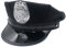 GUDVES Cosplay Offizier Kapitän Zubehör für Erwachsene, Militär & Polizei Hüte für Bühnenauftritte & Halloween, Schwarz, 22.8 inches