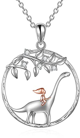 VONALA Katze/Hund/Dinosaurier/Fuchs Halskette Silber 925 Tier Halskette Anhänger Geschenk für Mädchen Tochter Mutter Freund