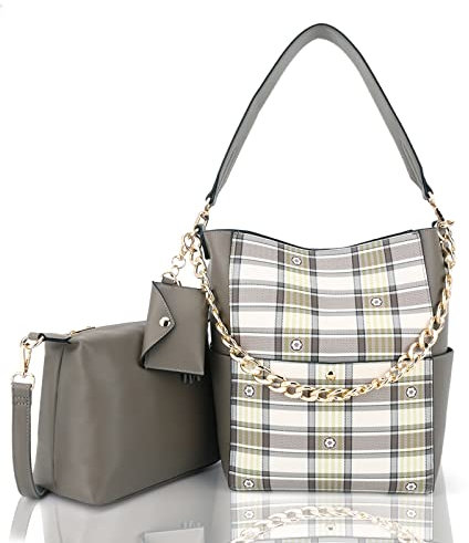 Tragetasche für Damen, Handtasche, Designer-PU-Hartleder, stereoskopische Schultertasche, Umhängetasche, Geldbörsen und Handtaschen, Hobo-Taschen, 4 Stück, Kl2240-1f#fc#1/9073d Khkai/Khkai, XX