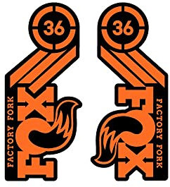 STAR SAM Autocollants compatibles avec fourche de vélo Fox factory 36 2015 27,5 Orange 1 cm
