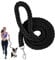Rope Dog Lead,Strong Dog Leash with Comfortable Padded Handle,Nylon Eight Strand Braided Lead,Heavy Duty Rope,Slip Leads,Rotating Safety Buckle for Small Medium Large Dogs 1.3m (Black)