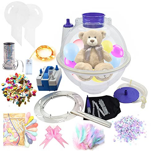 Professional Balloon Stuffer Machine Kit 43cm/16.9 Balloon Filling Machine with accessories Balloon Stuffing Set for Party Wedding Birthday Party Balloon Decoration (Balloon Stuffer+Pump+Expander)