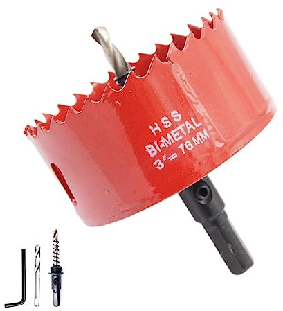 Scie cloche 76mm LAIWEI pour percer des trous dans le bois, le placoplâtre, le PVC, etc. Outil de perçage tranchant et durable
