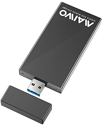 MAIWO Adaptateur mSATA SSD vers USB 3.0, boîtier convetteur pour disque SSD mSATA 30 x 30 mm 51 x 30 mm (pas de câble nécessaire), capacité de 2 To, bande passante 5 Gbit/s