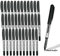 Eylkeup Tintenroller, 36 Stück Tintenroller Stifte Schwarzer, 0.5 mm Glatter Kugelschreiber, schnelltrocknend, flüssige Tinte, Flüssigtinte Rollerball Stift für Büro Schule, Geschäft