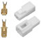 10x Flachstecker Gehäuse 1 Polig inkl. 6,3mm Flachstecker & Flachsteckhülsen | Auswahl: 1-12 Polig - 6,3mm oder 2,8mm| Weiß | KFZ Maschinen Stecker