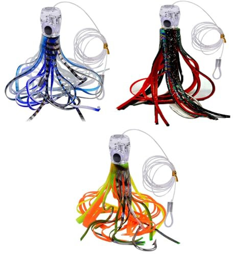 Kit 3 Kona Octopus 16Cm Pesca Traina Aguglia Imperiale Tonno Alletterato Lampuga