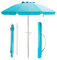KOMFOTTEU Ombrellone da Spiaggia 200cm, Parasole da Giardino Protezione Solare UV50+, Pieghevole & Leggero, Ombrellone da Balcone con Borsa, per Patio, Campeggio, Piscina, Senza Base (Blu)