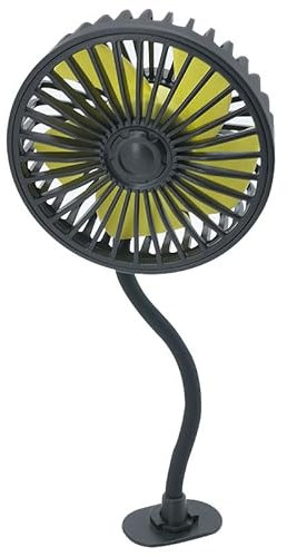 MACHSWON Adjustable Car Fan, Cooling Car use 5 Portable Air Cooling Fan with 3-level Wind Fan Blades Silent Fan for Cars, Rear Seats,Desk,Bed
