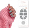 Fairy Nail UV Nagelfolien selbstklebende Gelfolien halb ausgehärtet 20 Stück Nailwraps Nagellackstreifen zum aufkleben (Grau)