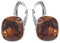 Damen Hängen Ohrringe Silber 925 mit Marken Kristalle Zirkonia - Schmuck Echt Silberne Hängende Ohrhanger für Frauen und Mädchen - Hängeohrringe Ideal Geschenk (Smoked topaz)