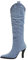 Stivali Alti Donna Bianchi Moto Racing Estivi Con Tacco Traforati - Ciabatte Sandali Gioiello Blu-H 39