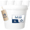 MIG Seau de construction avec couvercle - 5 l - Blanc - 5 litres - En plastique empilable - Avec couvercle - Seau de construction polyvalent avec couvercle - Pour la maison et l'industrie - Petit seau