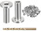 QUARKZMAN 50Pcs Manchons de Protection en Acier Inoxydable pour Garde-Corps de Câble de Pont de 1/8, de Câble de Qualité Marine T316 pour Système de Garde-Corps de Pont, Argent