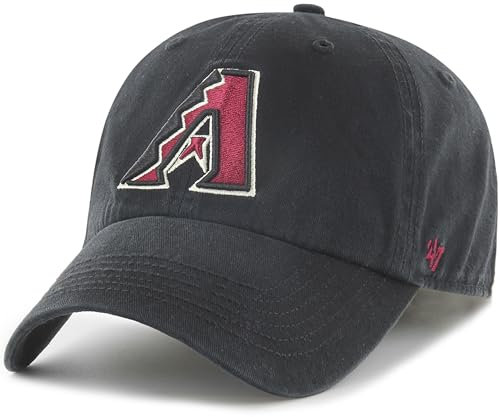 47 MLB Baseballkappe, Team-Farbe, Primär-Logo, Franchise, Unisex, Erwachsene, Arizona Diamondbacks - Schwarz, L