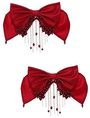 MAGICLULU 2 Pezzi Fermaglio Per Con Fiocco A Forma Di Nappa Per La Festa Di Compleanno Della Sposa Per Matrimonio