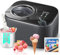 FOHERE 2-en-1 Sorbetière Turbine à Glace avec compresseur, 220 W Acier Inoxydable Machine à Glaces, 2 L Sorbetière Electrique, Ccontrôle Tactile, Machine à Crème Glacée avec échelle électronique