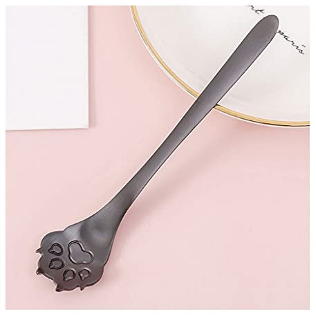 Cucharas Platería Cuchara creativa con garra de gato Cuchara for mezclar leche Cuchara de Cuchara for beber Cuchara for sopa Cuchara for postre Cuchara Muy adecuada for uso doméstico 4 piezas Cucharas