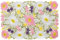 2stück Blume bestickte Tischsets, süße Gänseblümchen Tischsets, Vasenauflagen für den Heimgebrauch Küche und Esszimmer Hochzeit Party Dekoration,28 x 43cm(Bunte Gänseblümchen, rechteckig)
