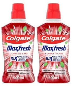 COLGATE Mundwasser MaxFresh Complete Care Peppermint 500 ml 2er Pack