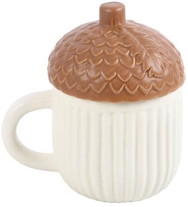 Something Different Wholesale Tasse en forme de gland d'automne – Tasse en céramique de 355 ml pour café et thé d'automne, joli design de saison des récoltes, passe au lave-vaisselle, cadeau pour
