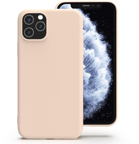 Zuvirelx Glatte Silikon hülle für iPhone 11 Pro, Staubbeständig, Slim, Taschentauglich Handyhülle Cover Case für Apple iPhone 11 Pro - Helles Pink