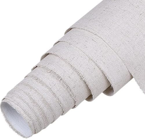 Professionelle 3,0 m lange Leinen-Leinwandrolle zum Malen, leere Leinwand für Acryl- und Ölmalerei, grundiert, Kunstbedarf für Künstler, 170 cm Breite, Leinenmischung