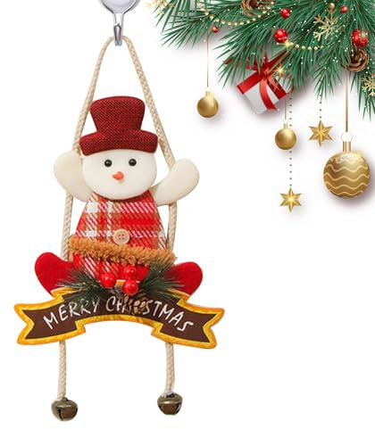Hqunjikp Adornos de pared de Navidad, bonito colgante para puerta, letrero de Feliz Navidad, adornos colgantes para árbol de Navidad, decoración para porche, Navidad, decoración del hogar al aire