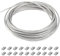 RRRST 20m 1mm Cavo Acciaio Inox 304, Fune in Filo Acciaio Rivestito PVC, Nucleo 7 x 7, Corda Metallica in Acciaio