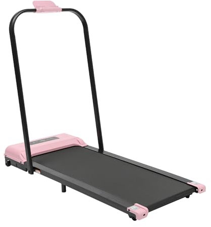 jiumxliu Walking Pad pieghevole piccolo attrezzo pieghevole con corrimano Walking Pad 2 in 1, tapis roulant pieghevole per la casa, display a LED con telecomando, silenzioso, 3 CV motorsport fino a