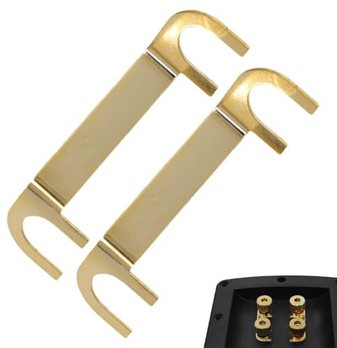 Speaker Wire Connector - Speaker Wiring Connector | 2pcs Copper Binding Posts | Copper Terminal Cup Connectors | Terminal Cup Connector | Speaker Connector | Speaker Junction Box Accessories