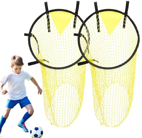 Soccer Ball Training Net, Foldable Football Training Net, Set of 2 Sports Must-Have Design, Multipurpose Trainer Zubehör, ideal für Garten, kleine Field, Practice Session