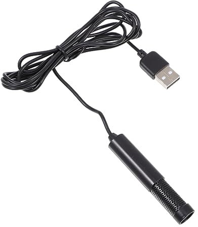 SHINEOFI 1pc Portable Mini Usb Microphone Lightweight Voice Amplifier for Conferences Sound Pickup for Meetings Live Streaming and Voice Black