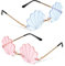 MAJORMENCH 2paires Lunettes De Soleil Mode Forme De Lot De Monture Dorée Avec Verres Et Accessoire Pour Fêtes Et Photos Mémorables