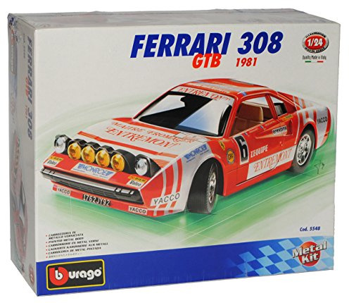 Generisch Ferari 308 GTB Rot Bausatz Kit 1/24 Burago Burago Modellauto Modell Auto Sonderangebot