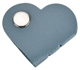 Avvolgicavo a forma di cuore, leggero, in pelle PU, organizer per cavi, per viaggi, pratico cavo per cuffie